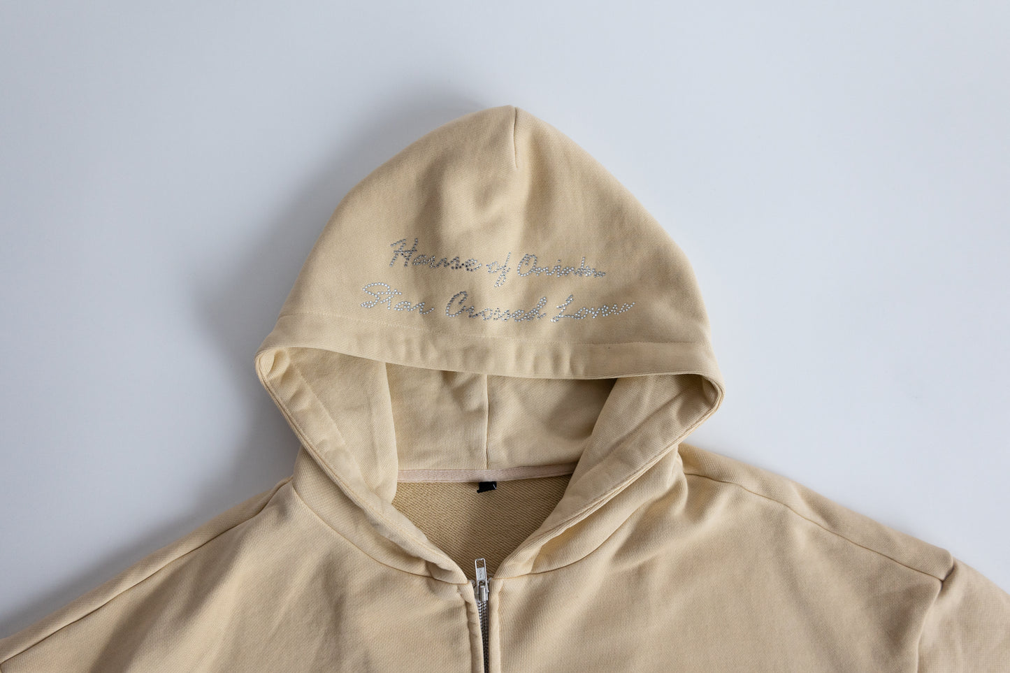 Swarovski embellished oversized French Terry designer jacket